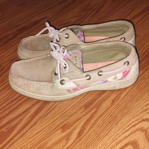 Sperry top sliders pink plaid ladies. Sz 6.5 EUC worn once or twice - Picture 3 of 9